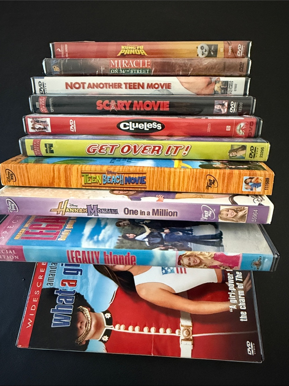 10 Assorted DVDs legally blonde, what a girl wants, teen Beach movie and more